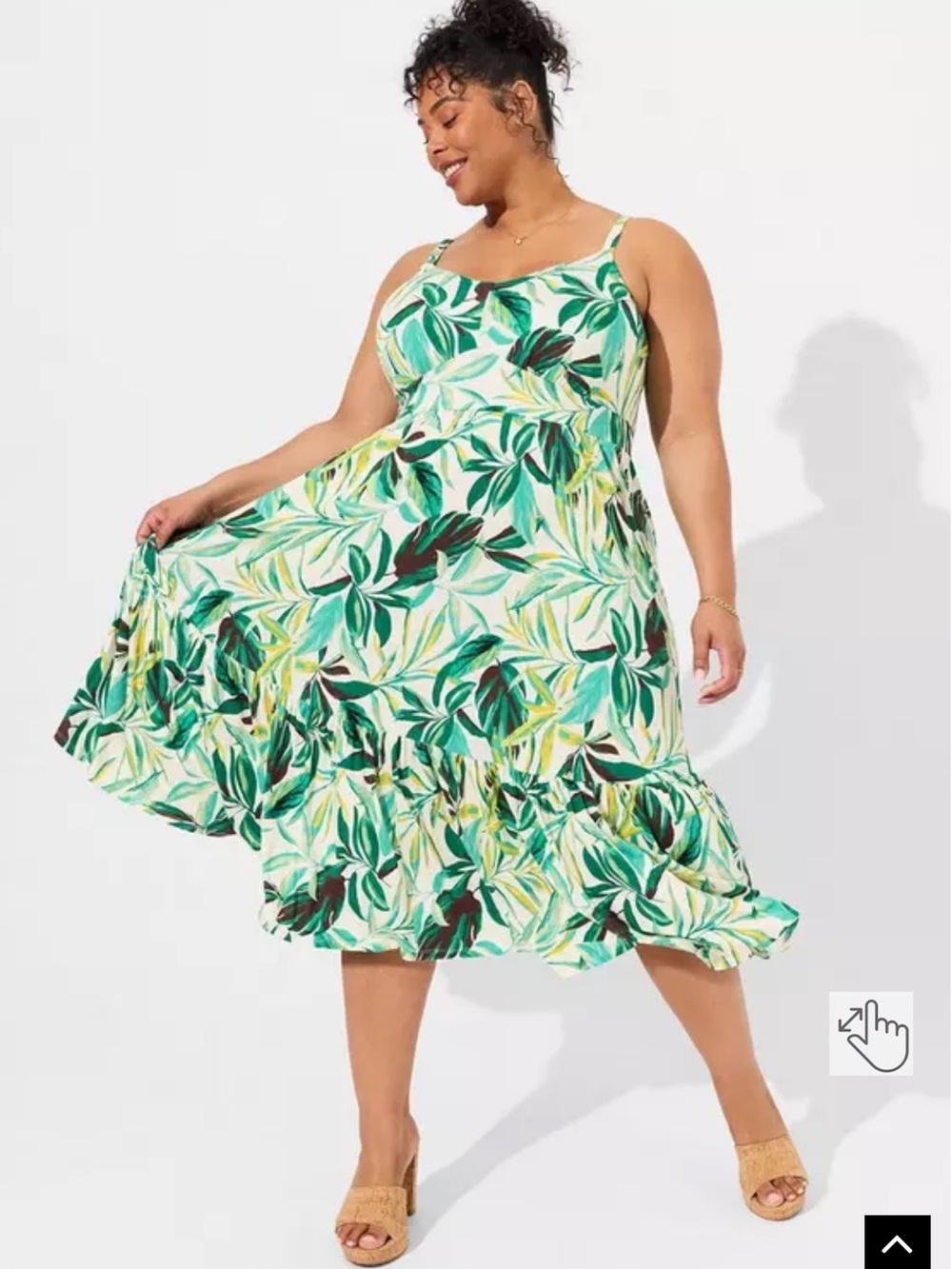 Torrid Midi Super Soft Tiered Dress